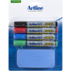 Artline 577 Whiteboard Eraser And Markers Starter Kit Pack Of 4