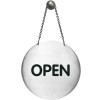 Durable Sign Reversible Open/Closed With Chain 130mm Silver