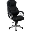 Sylex Darth Office Chair High Back With Arms Black Soft PU