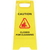 Cleanlink A-Frame Safety Sign Closed For Cleaning 320W x 310D x 650mmH Yellow