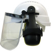 Maxisafe Helmet With Clear Visor And Earmuffs White