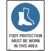 Zions Mandatory Sign Foot Protection 450x600mm Polypropylene