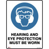 Zions Mandatory Sign Hearing & Eye Protection 450mmx600mm Metal