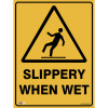 Zions Warning Sign Slippery When Wet 450x600mm Metal