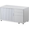 Steelco Trimline Mobile Caddy Right Hand Tambour Door 1050W x 500D x 615mmH White