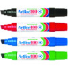 Artline 100 Jumbo Permanent Markers Chisel 12mm Assorted Pack Of 6