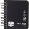 Spirax P800 Notebook Poly Cover 120mm x 140mm Ruled 400 Page Side Opening Black