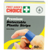 First Aider's Choice Premium Detectable Adhesive Strips Extra Wide Blue Box Of 50