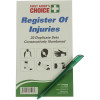 First Aider's Choice First Aid Register Of Injuries Book And Pen
