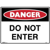 Brady Danger Sign Do Not Enter 600W x 450mmH Polypropylene White/Red/Black