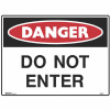 Brady Danger Sign Do Not Enter 600W x 450mmH Metal White/Red/Black