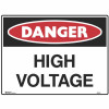 Brady Danger Sign High Voltage 600W x 450mmH Polypropylene White/Red/Black