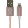 Moki King Size USB To Lightning SynCharge Cable 3 Metre Braided Rose Gold