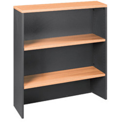 OM Overhead Hutch 900W x 325D x 1080mmH Beech And Charcoal