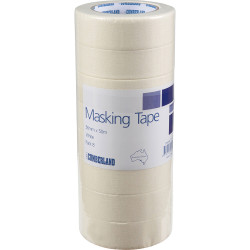 Cumberland Masking Tape 36mmx50m White Pack Of 8