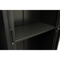 Rapidline Go Steel Tambour Accessory Slotted Shelf 760W x 380D x 25mmH Black