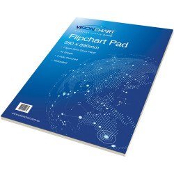 Visionchart Flipchart Pad Bond Paper White 40 Sheets Pack of 2