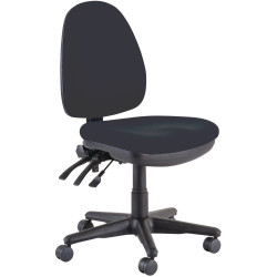 Buro Verve High Back Task Chair No Arms Black Fabric Seat And Back