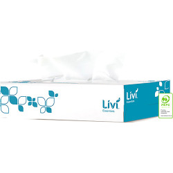 Livi Essentials Facial Tissues Hypoallergenic 2 Ply 100 Sheets