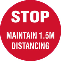 Brady Floor Marker Stop Maintain 1.5m Red/White D440mm