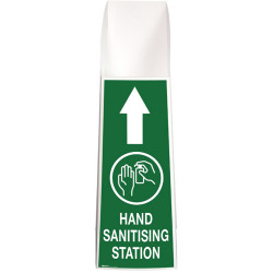 Brady Mini Hand Sanitising Station White/Green H900xW280xD255mm
