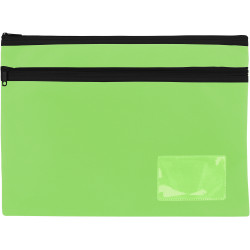 Celco Pencil Case Twin Zip Large 350 x 260mm Lime Green