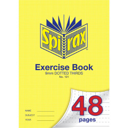 Spirax 101 Exercise Book A4 48 Page 9mm Dotted Thirds