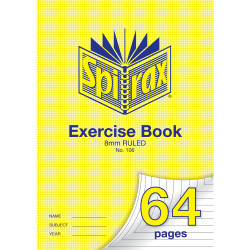 Spirax 106 Exercise Book A4 64 Page 8mm Ruled