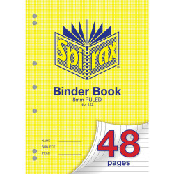 Spirax 122 Binder Book A4 48 Page 8mm Ruled