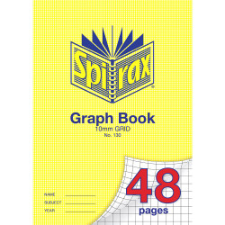 Spirax Graph Book 130 A4 48 Page 10mm Grid