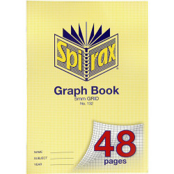 Spirax Graph Book 132 A4 48 Page 5mm Grid