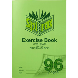 Spirax Exercise Book P108 A4 96 Page 8mm Ruled