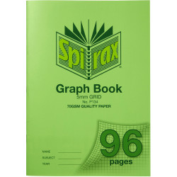 Spirax P134 Graph Book Poly Cover A4 96 Page 5mm Grid