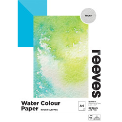 Reeves Water Colour Pad A4 Rough 300gsm FSC 12 Sheets