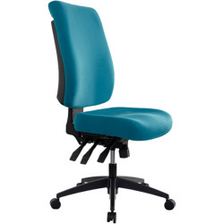 Buro Tidal High Back Office Chair No Arms Teal Fabric Seat And Back