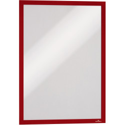 Durable Duraframe Sign Holder Self-Adhesive A3 Red Pack Of 2