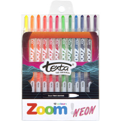 Texta Zoom Twist Crayons Neon Colours Pack Of 12