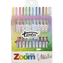 Texta Zoom Crayon Pack12 Metallic Colours