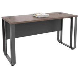 OM Premier Rectangular Desk  1200W x 750D x 720mmH Regal Walnut And Charcoal