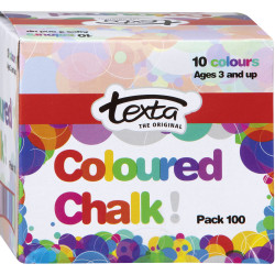 Texta Chalk Assorted Colours Pack of 100 Pack 100