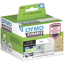 Dymo 1933083 Durable Multi Purpose Labels 25x25mm White Roll of 1700