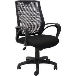 Rapidline RE100 Task Chair Medium Back With Arms Black Fabric Seat