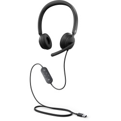 Microsoft Modern USB-A Wired Headset With Microphone Black