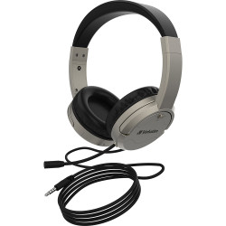 Verbatim Active Noise Cancelling Headset With Microphone And Volume Graphite