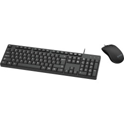 Moki Wired USB Keyboard and Mouse Combo Black