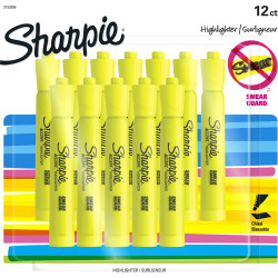 Sharpie Tank Highlighter Marker Chisel Tip Fluorescent Yellow Pack of 12