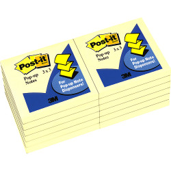 Post-It R330-YW Pop Up Notes 76x76mm Refill Yellow Pad Pack of 12