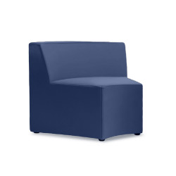 K2 Marbella Bass Concave Modular Chair With Low Back Blue PU Leather
