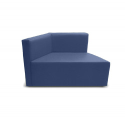 K2 Marbella Magellan Sectional Modular Chair With Low Back Blue PU Leather