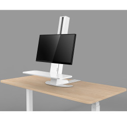 Sylex Powerlator Electric Sit Stand Desk Clamp 0-410mmH White